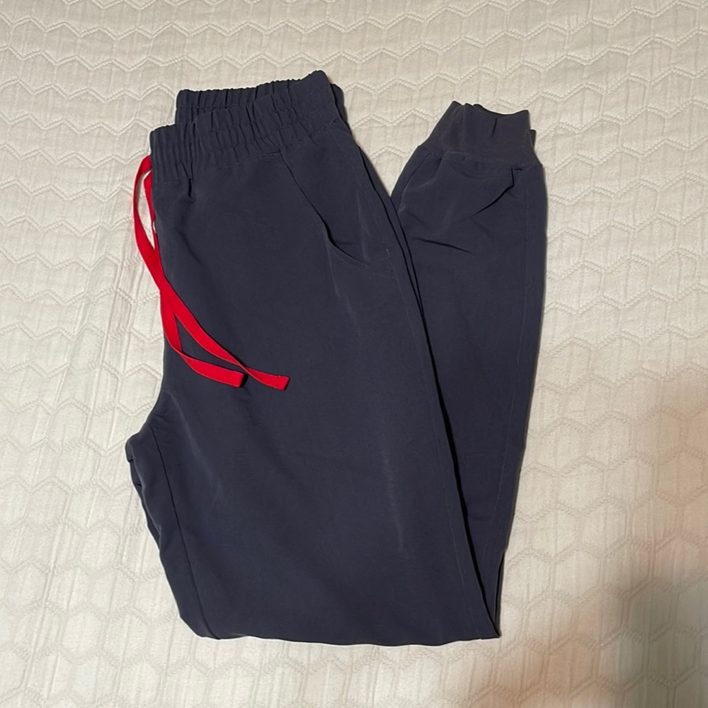 Figs charcoal high waisted zamora joggers - small